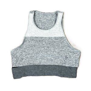 Outdoor Voices Slashback Crop Sports Bra Gray M/L
